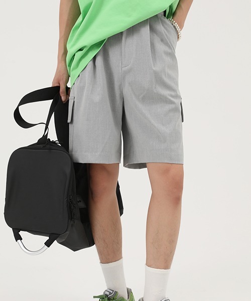 MASONPRINCE（メイソンプリンス）の「【MASONPRINCE】Bilateral pocket skin card short suit pants DK3007（その他パンツ・メンズ・ブラック/ライトグレー/ダークグレー・M/S/XL/L）」の5枚目の写真