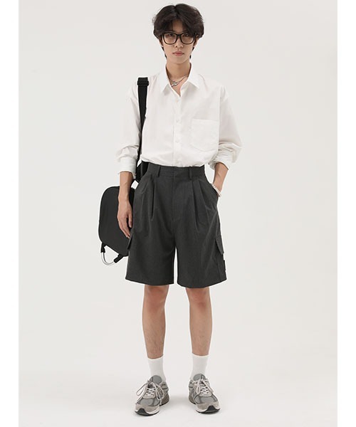 MASONPRINCE（メイソンプリンス）の「【MASONPRINCE】Bilateral pocket skin card short suit pants DK3007（その他パンツ・メンズ・ブラック/ライトグレー/ダークグレー・M/S/XL/L）」の14枚目の写真