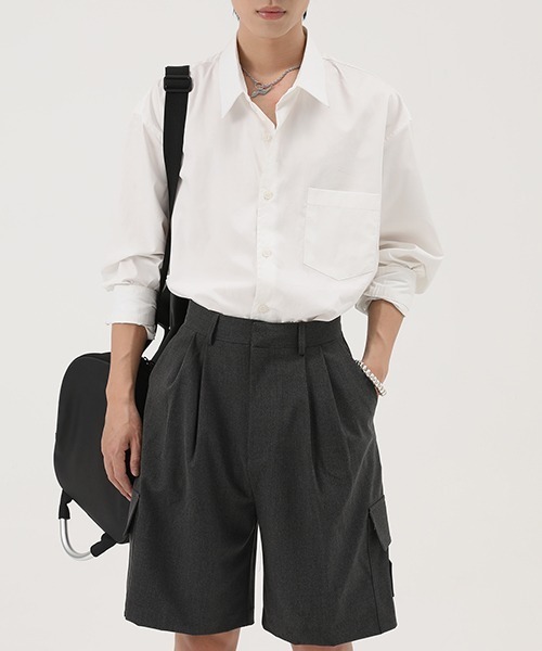 MASONPRINCE（メイソンプリンス）の「【MASONPRINCE】Bilateral pocket skin card short suit pants DK3007（その他パンツ・メンズ・ブラック/ライトグレー/ダークグレー・M/S/XL/L）」の15枚目の写真