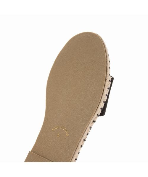 Fin(フィン)の「ジュートフラットサンダル【低反発スポンジ入り】(サンダル・レディース・ブラック/ブルー/ベージュ/レオパード・S/M/L/LL)」の8枚目の写真