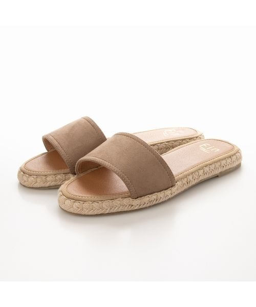 Fin(フィン)の「ジュートフラットサンダル【低反発スポンジ入り】(サンダル・レディース・ブラック/ブルー/ベージュ/レオパード・S/M/L/LL)」の12枚目の写真