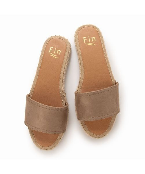 Fin(フィン)の「ジュートフラットサンダル【低反発スポンジ入り】(サンダル・レディース・ブラック/ブルー/ベージュ/レオパード・S/M/L/LL)」の16枚目の写真