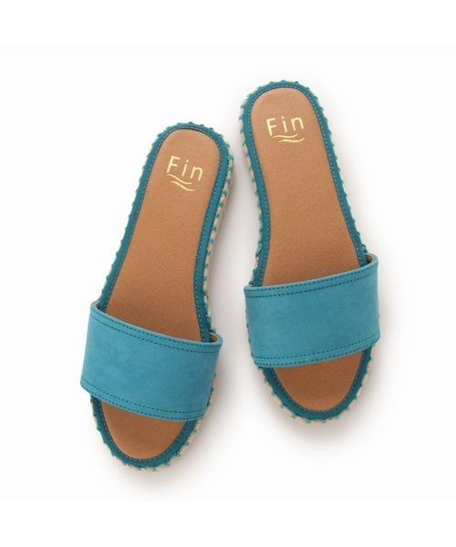 Fin(フィン)の「ジュートフラットサンダル【低反発スポンジ入り】(サンダル・レディース・ブラック/ブルー/ベージュ/レオパード・S/M/L/LL)」の20枚目の写真