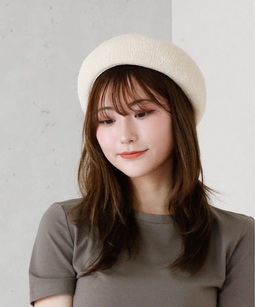 Per sist ence(パーシエンス)の「サーモベレー(ハンチング/ベレー帽・レディース・ブラック/マスタード/モカ/グレイッシュベージュ/ミント/ターコイズブルー/イエロー/オフホワイト/グレー/オレンジ・FREE)」の2枚目の写真