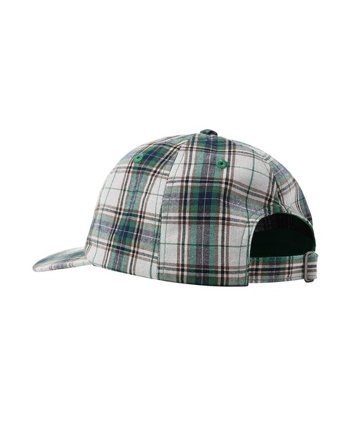 Stussy チェック柄 キャップ グリーン STUSSY（ステューシー）の「Madras Plaid Big Logo Low Pro