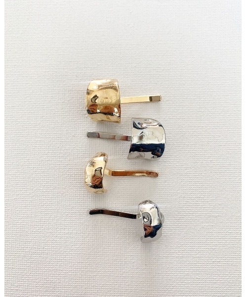 mou（モウ）の「デコボコプレートミニヘアーカフ（その他ヘアアクセサリー・レディース・ゴールド/シルバー・FREE）」の4枚目の写真