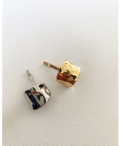 mou（モウ）の「デコボコプレートミニヘアーカフ（その他ヘアアクセサリー・レディース・ゴールド/シルバー・FREE）」の6枚目の写真