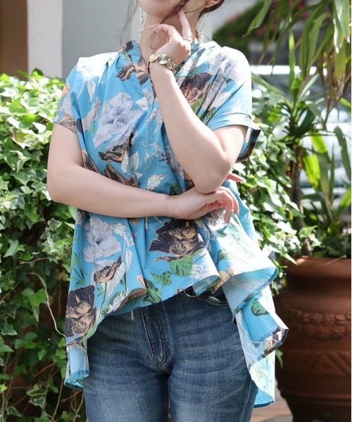 ARCANUM DESIGN（アルカナムデザイン）の「ARL ﾐﾆｽﾀﾝﾄﾞｽｷｯﾊﾟｰｼｬﾂ（シャツ/ブラウス・レディース・ホワイト/ブラック/ブルー・FREE）」の3枚目の写真