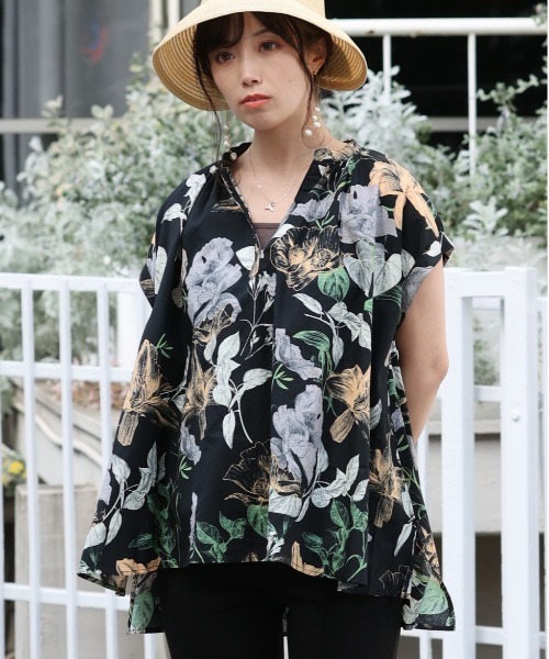 ARCANUM DESIGN（アルカナムデザイン）の「ARL ﾐﾆｽﾀﾝﾄﾞｽｷｯﾊﾟｰｼｬﾂ（シャツ/ブラウス・レディース・ホワイト/ブラック/ブルー・FREE）」の2枚目の写真