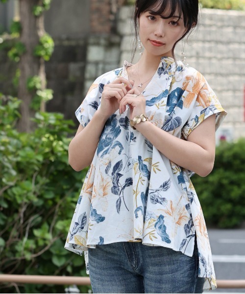 ARCANUM DESIGN（アルカナムデザイン）の「ARL ﾐﾆｽﾀﾝﾄﾞｽｷｯﾊﾟｰｼｬﾂ（シャツ/ブラウス・レディース・ホワイト/ブラック/ブルー・FREE）」の6枚目の写真