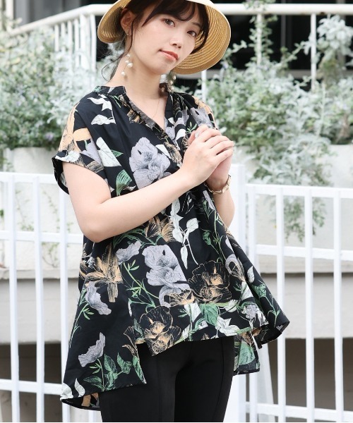 ARCANUM DESIGN（アルカナムデザイン）の「ARL ﾐﾆｽﾀﾝﾄﾞｽｷｯﾊﾟｰｼｬﾂ（シャツ/ブラウス・レディース・ホワイト/ブラック/ブルー・FREE）」の4枚目の写真