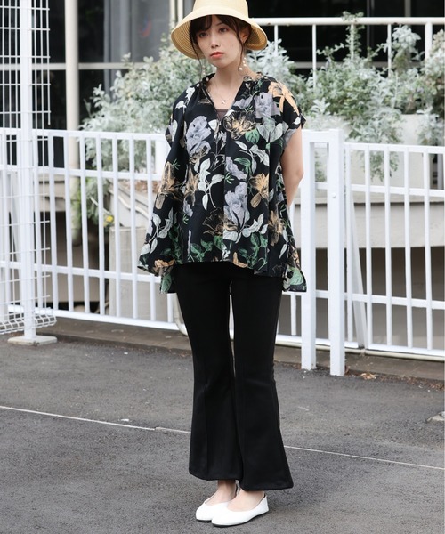 ARCANUM DESIGN（アルカナムデザイン）の「ARL ﾐﾆｽﾀﾝﾄﾞｽｷｯﾊﾟｰｼｬﾂ（シャツ/ブラウス・レディース・ホワイト/ブラック/ブルー・FREE）」の7枚目の写真