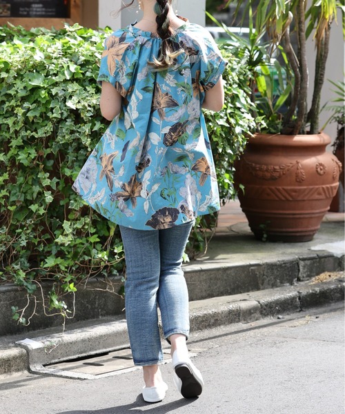 ARCANUM DESIGN（アルカナムデザイン）の「ARL ﾐﾆｽﾀﾝﾄﾞｽｷｯﾊﾟｰｼｬﾂ（シャツ/ブラウス・レディース・ホワイト/ブラック/ブルー・FREE）」の9枚目の写真