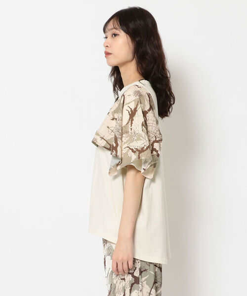 AVIREX（アヴィレックス）の「マップ×カモプリント プルオーバー/ MAP×CAMOPRINT PULL OVER（Tシャツ/カットソー・レディース・ブラック/オフホワイト・FREE）」の4枚目の写真