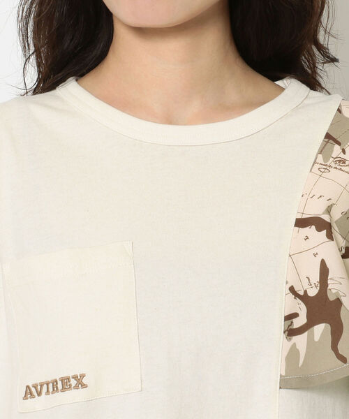 AVIREX（アヴィレックス）の「マップ×カモプリント プルオーバー/ MAP×CAMOPRINT PULL OVER（Tシャツ/カットソー・レディース・ブラック/オフホワイト・FREE）」の5枚目の写真