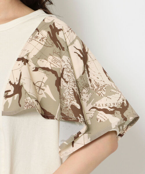 AVIREX（アヴィレックス）の「マップ×カモプリント プルオーバー/ MAP×CAMOPRINT PULL OVER（Tシャツ/カットソー・レディース・ブラック/オフホワイト・FREE）」の6枚目の写真