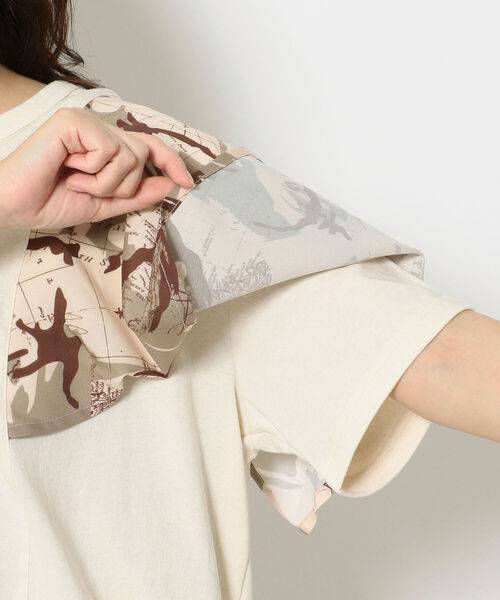 AVIREX（アヴィレックス）の「マップ×カモプリント プルオーバー/ MAP×CAMOPRINT PULL OVER（Tシャツ/カットソー・レディース・ブラック/オフホワイト・FREE）」の7枚目の写真