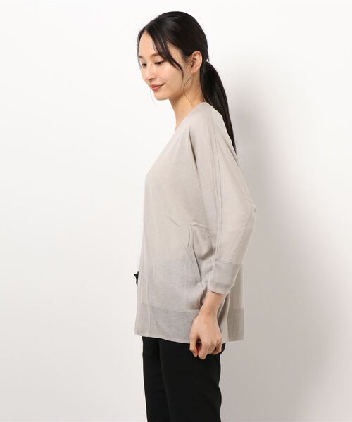 NICOLE white（ニコルホワイト）の「ドルマンニットトッパー（ニット/セーター・レディース・ブルー/ライトグレー/オフホワイト/ネイビー・FREE）」の21枚目の写真