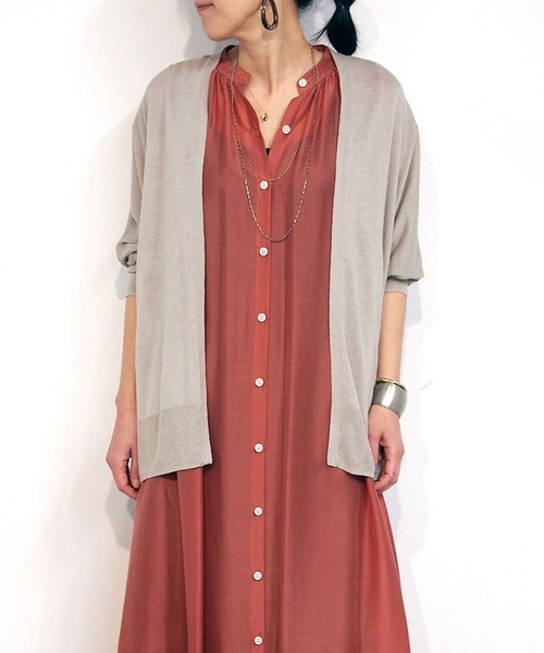 NICOLE white（ニコルホワイト）の「ドルマンニットトッパー（ニット/セーター・レディース・ブルー/ライトグレー/オフホワイト/ネイビー・FREE）」の3枚目の写真