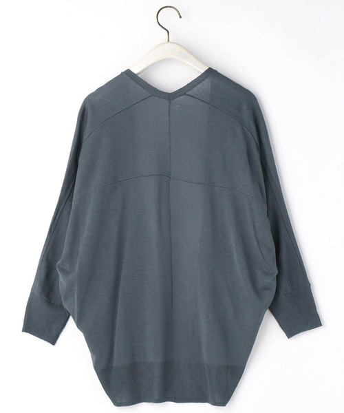 NICOLE white（ニコルホワイト）の「ドルマンニットトッパー（ニット/セーター・レディース・ブルー/ライトグレー/オフホワイト/ネイビー・FREE）」の7枚目の写真