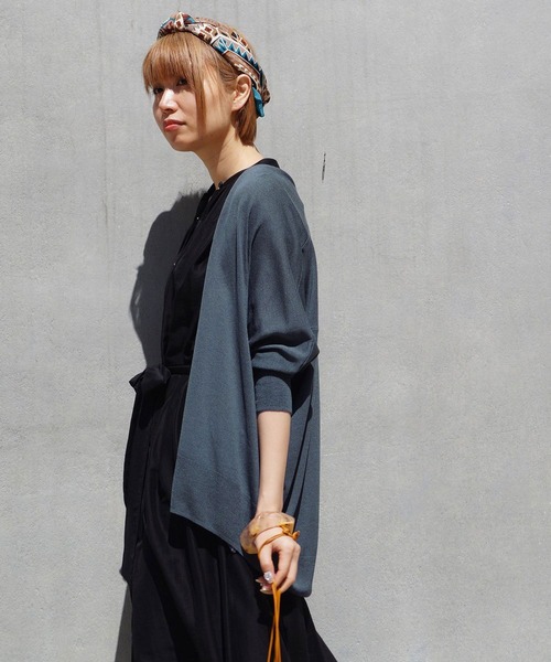 NICOLE white（ニコルホワイト）の「ドルマンニットトッパー（ニット/セーター・レディース・ブルー/ライトグレー/オフホワイト/ネイビー・FREE）」の13枚目の写真