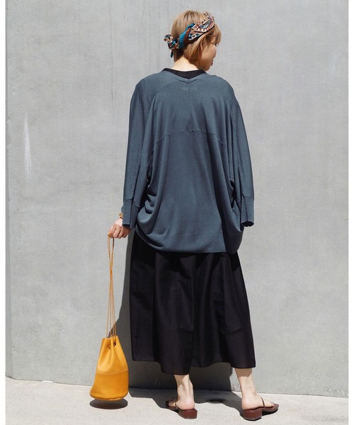 NICOLE white（ニコルホワイト）の「ドルマンニットトッパー（ニット/セーター・レディース・ブルー/ライトグレー/オフホワイト/ネイビー・FREE）」の15枚目の写真