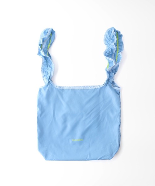 Casselini（キャセリーニ）の「【CASSELINI/キャセリーニ】SHOPフリルエコバッグ（エコバッグ/サブバッグ・レディース・ライトブルー/ブラック/ピンク/イエロー/オレンジ/アーミー・FREE）」の3枚目の写真