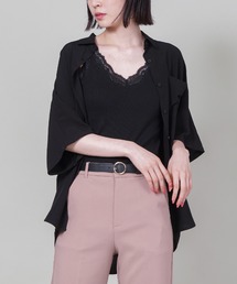 SPINNS | 【ゆったりシルエット】プレーン ビッグ半袖シャツ(シャツ/ブラウス)