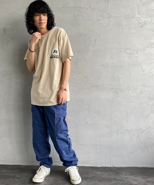 bend(s)（ベンズ）の「[BENDS×JEANS FACTORY/ベンズ×ジーンズファクトリー] 別注 グラフィックバックプリントTシャツ JL（Tシャツ/カットソー・レディース・ホワイト/サンドベージュ・M/L）」の4枚目の写真