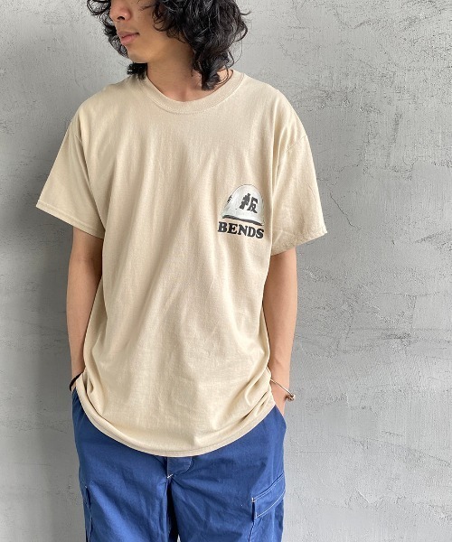 bend(s)（ベンズ）の「[BENDS×JEANS FACTORY/ベンズ×ジーンズファクトリー] 別注 グラフィックバックプリントTシャツ JL（Tシャツ/カットソー・レディース・ホワイト/サンドベージュ・M/L）」の19枚目の写真