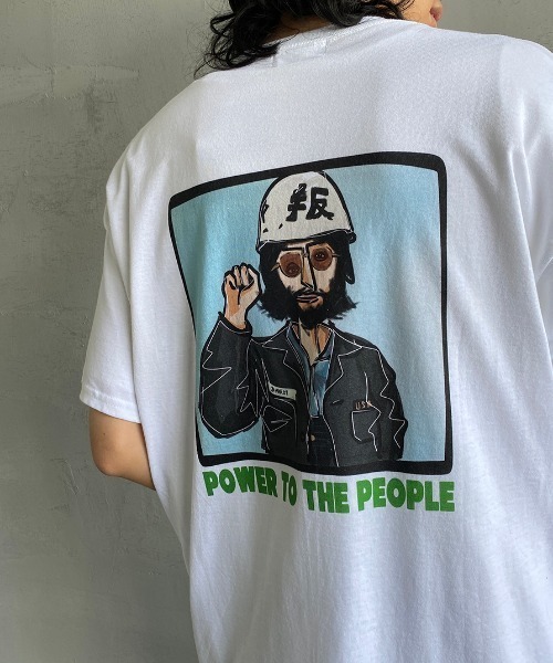 bend(s)（ベンズ）の「[BENDS×JEANS FACTORY/ベンズ×ジーンズファクトリー] 別注 グラフィックバックプリントTシャツ JL（Tシャツ/カットソー・レディース・ホワイト/サンドベージュ・M/L）」の18枚目の写真