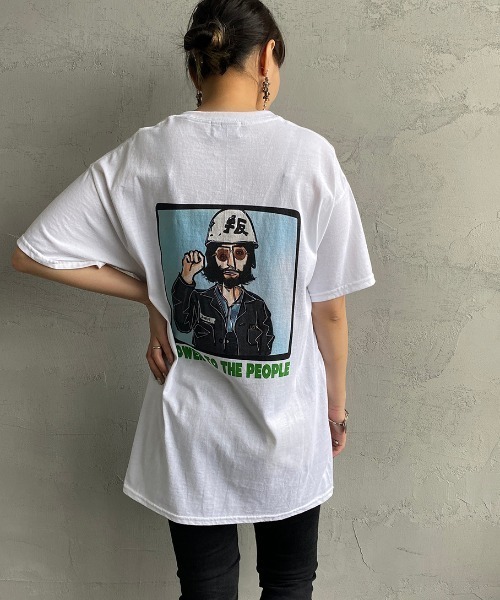 bend(s)（ベンズ）の「[BENDS×JEANS FACTORY/ベンズ×ジーンズファクトリー] 別注 グラフィックバックプリントTシャツ JL（Tシャツ/カットソー・レディース・ホワイト/サンドベージュ・M/L）」の16枚目の写真