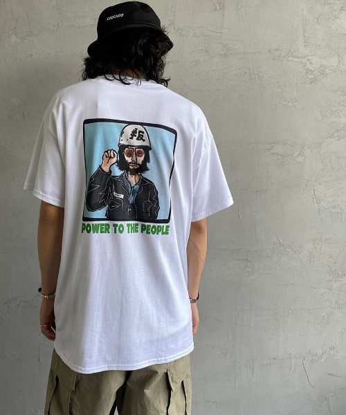 bend(s)（ベンズ）の「[BENDS×JEANS FACTORY/ベンズ×ジーンズファクトリー] 別注 グラフィックバックプリントTシャツ JL（Tシャツ/カットソー・レディース・ホワイト/サンドベージュ・M/L）」の6枚目の写真