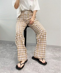 チェックガライージーパンツ 956609