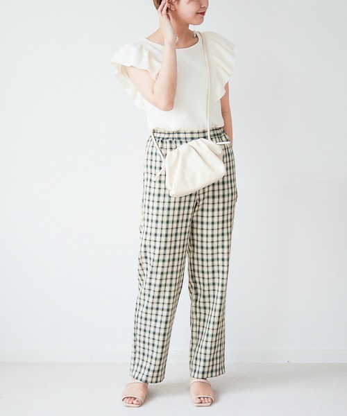 Heather（ヘザー）の「チェックガライージーパンツ　956609（その他パンツ・レディース・グリーン系/ブラウン系/ブラック系・FREE）」の9枚目の写真