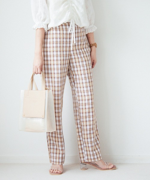 Heather（ヘザー）の「チェックガライージーパンツ　956609（その他パンツ・レディース・グリーン系/ブラウン系/ブラック系・FREE）」の20枚目の写真