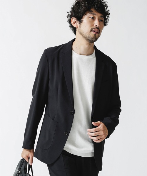 NANO universe（ナノユニバース）の「ダメリーノ　メランジライトセットアップ（セットアップ・メンズ・ネイビー/ブラック・L/XL/S/M）」の22枚目の写真