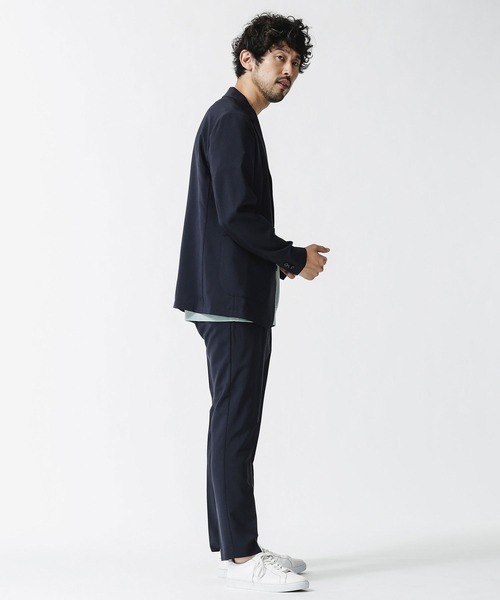 NANO universe（ナノユニバース）の「ダメリーノ　メランジライトセットアップ（セットアップ・メンズ・ネイビー/ブラック・L/XL/S/M）」の4枚目の写真