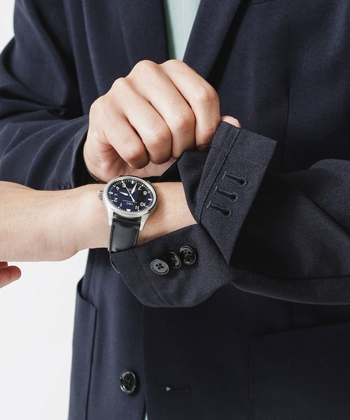 NANO universe（ナノユニバース）の「ダメリーノ　メランジライトセットアップ（セットアップ・メンズ・ネイビー/ブラック・L/XL/S/M）」の6枚目の写真