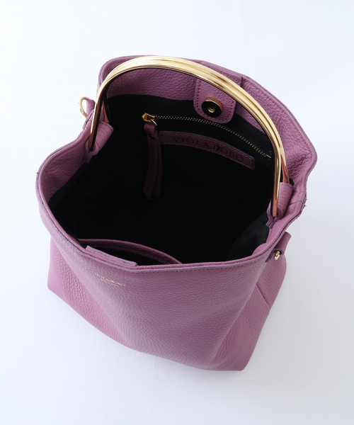 Tiara（ティアラ）の「【VIOLAd'ORO】2WAYショルダーバッグ（縦型）（ショルダーバッグ・レディース・ライトグレー/ブラック/パープル・FREE）」の8枚目の写真