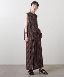 UNITED ARROWS | UBC P プリント ギャザー ノースリーブ ブラウス(シャツ/ブラウス)