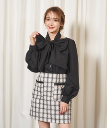 キラキラツィードミニスカート