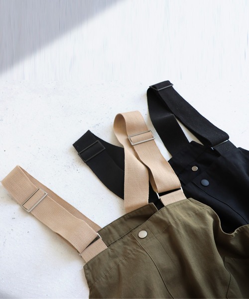 antiqua（アンティカ）の「ワークサロペットスカート（スカート・レディース・ブラック/カーキ・FREE）」の21枚目の写真