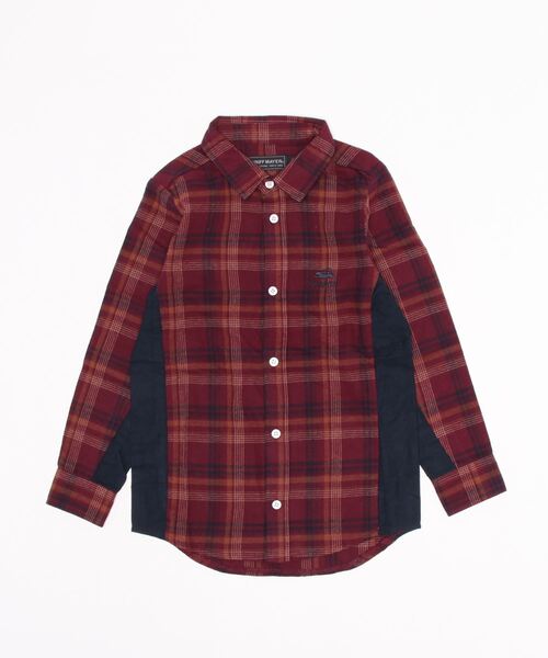 KRIFF MAYER Kid's Collection（クリフメイヤーキッズコレクション）の「バイカラーシャツ（シャツ/ブラウス・キッズ・ワインレッド/ネイビー/ベージュ・170/150/130/140/120/160）」の3枚目の写真