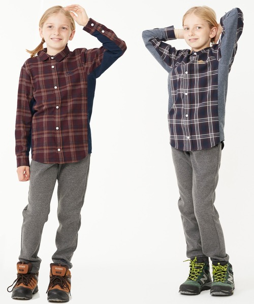 KRIFF MAYER Kid's Collection（クリフメイヤーキッズコレクション）の「バイカラーシャツ（シャツ/ブラウス・キッズ・ワインレッド/ネイビー/ベージュ・170/150/130/140/120/160）」の5枚目の写真