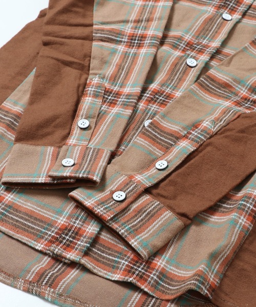 KRIFF MAYER Kid's Collection（クリフメイヤーキッズコレクション）の「バイカラーシャツ（シャツ/ブラウス・キッズ・ワインレッド/ネイビー/ベージュ・170/150/130/140/120/160）」の11枚目の写真