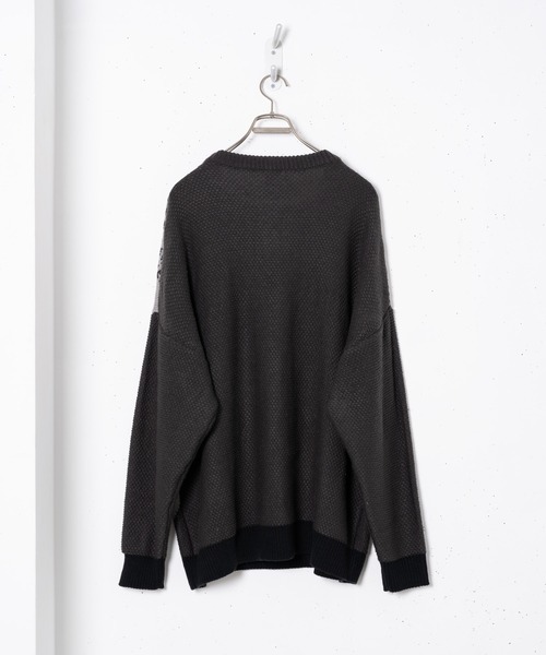 CASPER JOHN（キャスパージョン）の「Argyle Batik Knit/アーガイルバティックニット（ニット/セーター・メンズ・チャコールグレー/ベージュ・SMALL/MEDIUM/LARGE）」の14枚目の写真