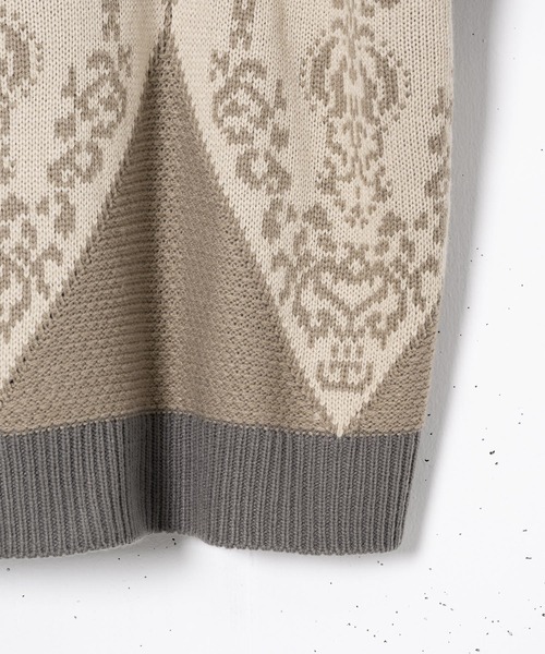 CASPER JOHN（キャスパージョン）の「Argyle Batik Knit/アーガイルバティックニット（ニット/セーター・メンズ・チャコールグレー/ベージュ・SMALL/MEDIUM/LARGE）」の21枚目の写真