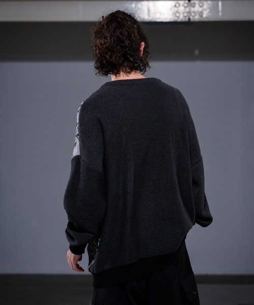 CASPER JOHN（キャスパージョン）の「Argyle Batik Knit/アーガイルバティックニット（ニット/セーター・メンズ・チャコールグレー/ベージュ・SMALL/MEDIUM/LARGE）」の7枚目の写真