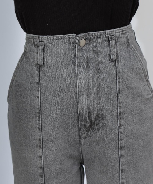 COLONY 2139（コロニートゥーワンスリーナイン）の「裾フリンジセンターシームデニムパンツ（デニムパンツ・レディース・ブラック/ブルー・SMALL/MEDIUM/LARGE）」の6枚目の写真